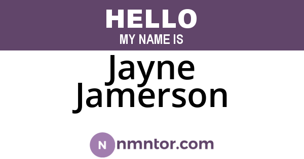 Jayne Jamerson