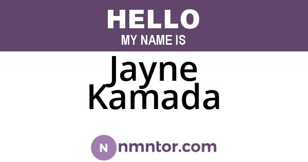 Jayne Kamada