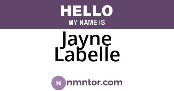 Jayne Labelle