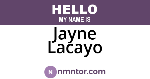 Jayne Lacayo