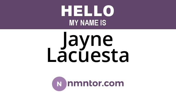 Jayne Lacuesta