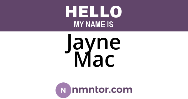 Jayne Mac
