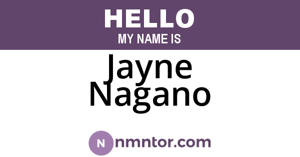 Jayne Nagano