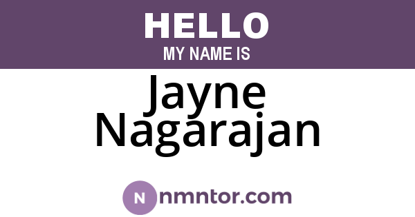 Jayne Nagarajan