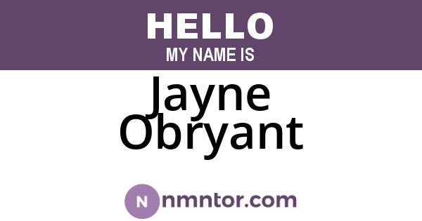 Jayne Obryant