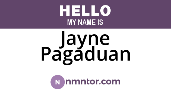 Jayne Pagaduan