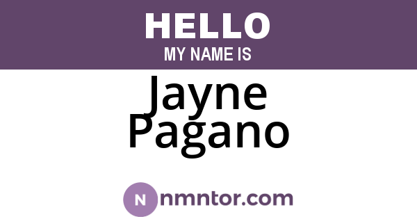 Jayne Pagano