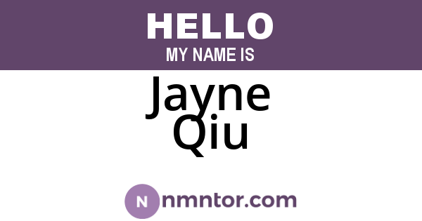 Jayne Qiu