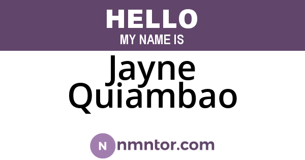 Jayne Quiambao