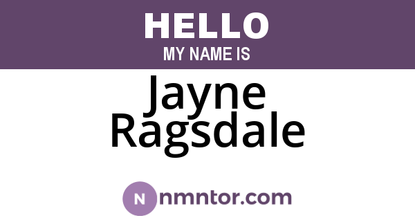 Jayne Ragsdale