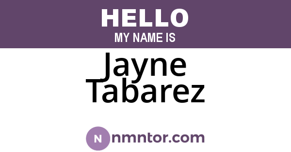 Jayne Tabarez