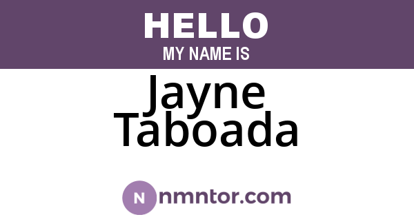 Jayne Taboada
