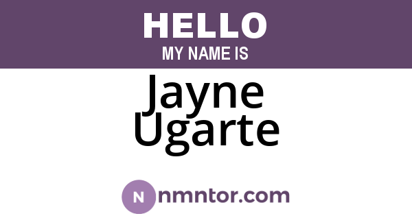 Jayne Ugarte