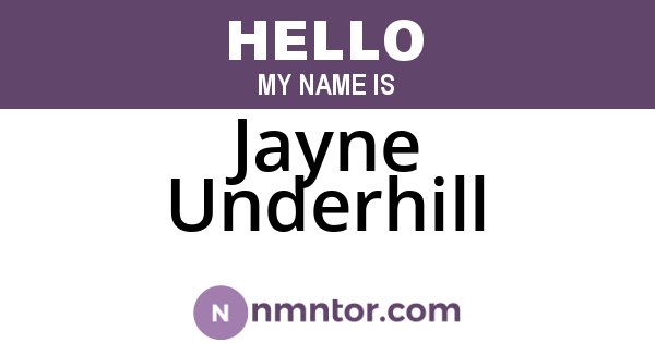 Jayne Underhill