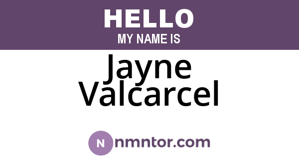 Jayne Valcarcel