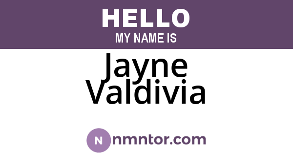 Jayne Valdivia