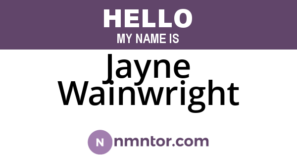 Jayne Wainwright