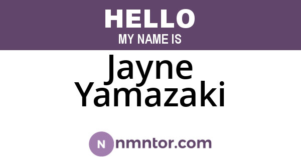 Jayne Yamazaki