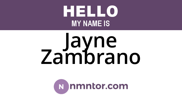 Jayne Zambrano