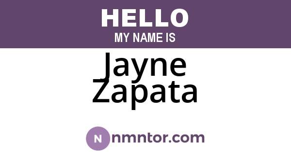 Jayne Zapata
