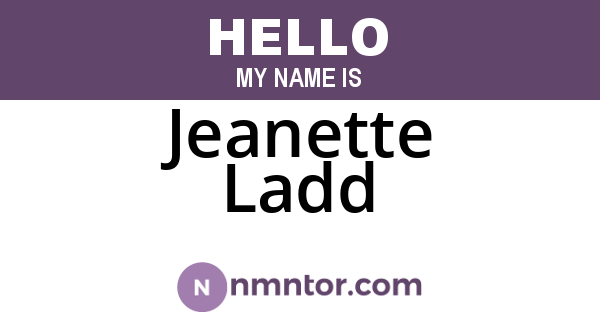 Jeanette Ladd