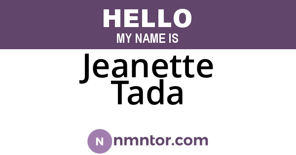 Jeanette Tada