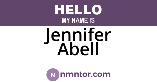 Jennifer Abell