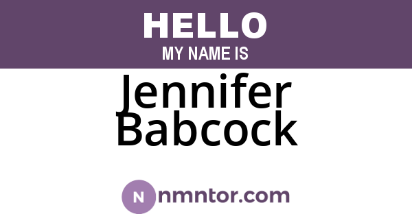 Jennifer Babcock