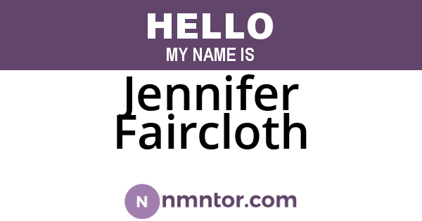 Jennifer Faircloth