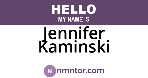 Jennifer Kaminski