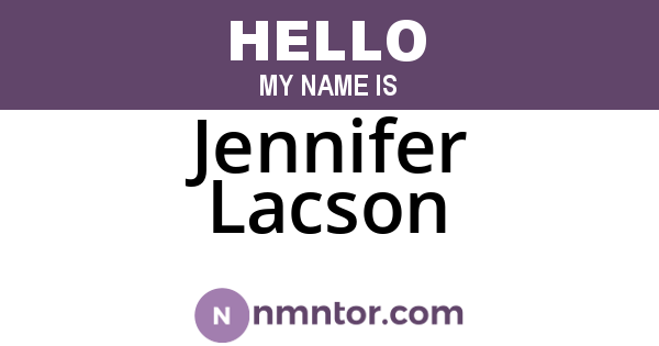 Jennifer Lacson