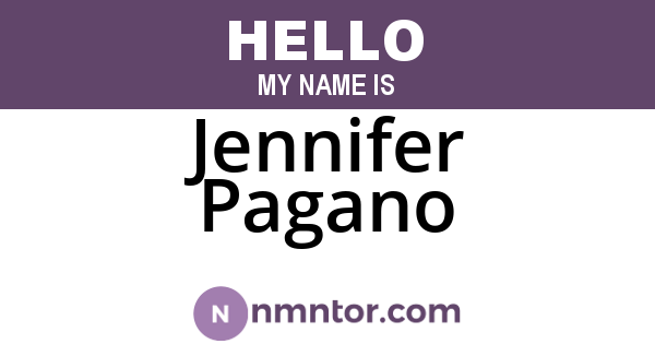 Jennifer Pagano
