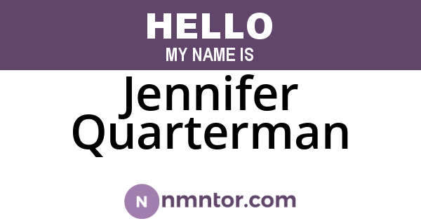 Jennifer Quarterman
