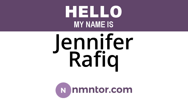 Jennifer Rafiq