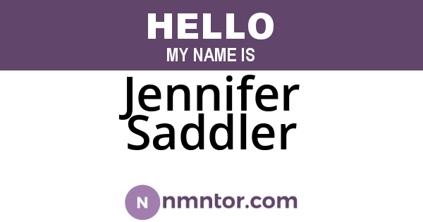 Jennifer Saddler