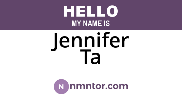 Jennifer Ta