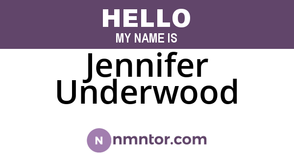 Jennifer Underwood