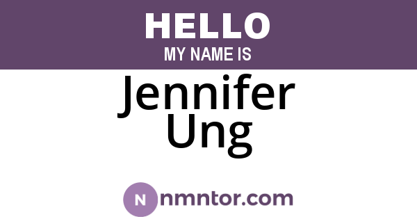 Jennifer Ung