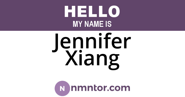 Jennifer Xiang