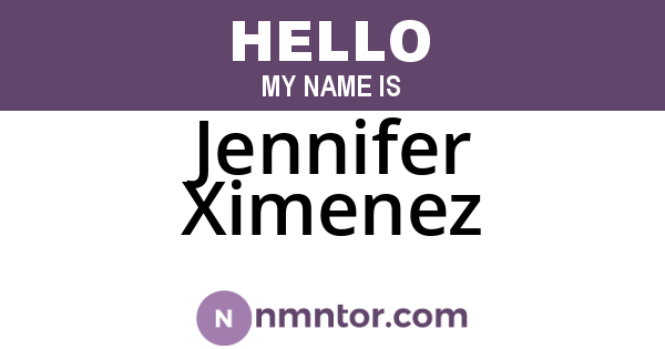 Jennifer Ximenez