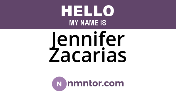 Jennifer Zacarias