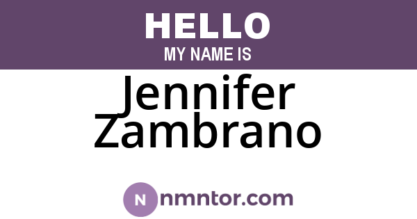 Jennifer Zambrano