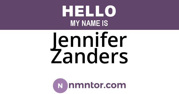 Jennifer Zanders