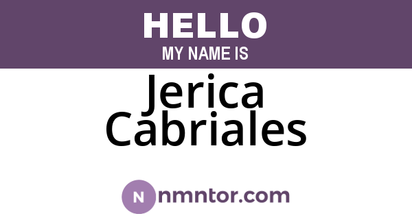 Jerica Cabriales