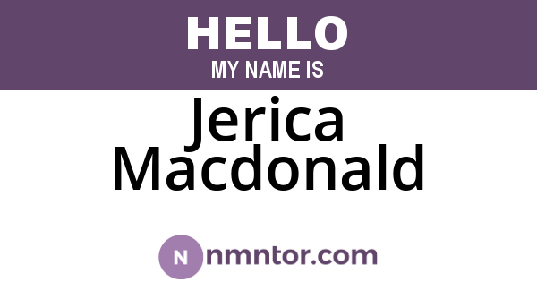 Jerica Macdonald