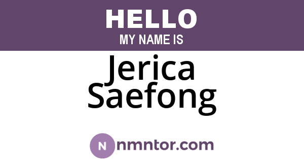 Jerica Saefong