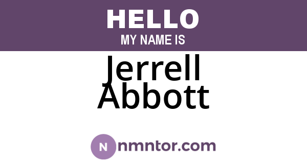 Jerrell Abbott