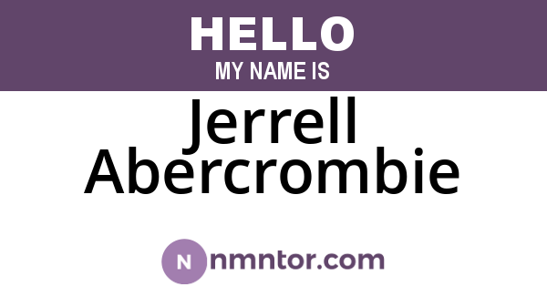 Jerrell Abercrombie