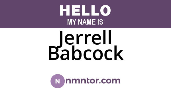 Jerrell Babcock