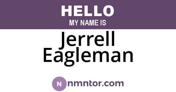 Jerrell Eagleman